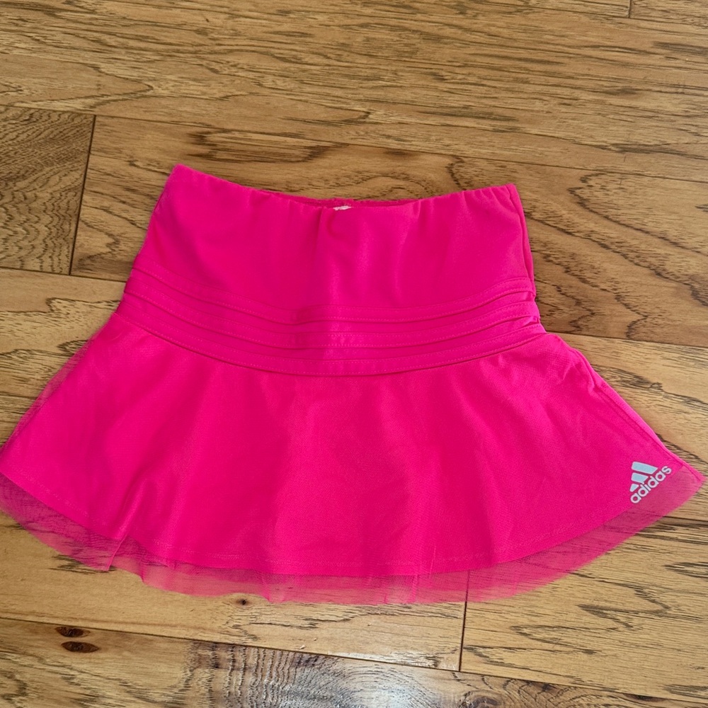 Adidas girls Vibrant Pink Skater Skirt with attached shorts